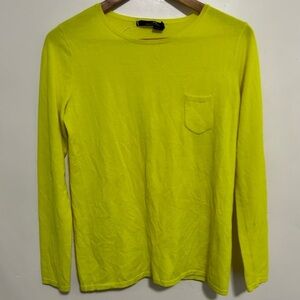 RLX Ralph Lauren neon yellow 100% merino wool sweater size small